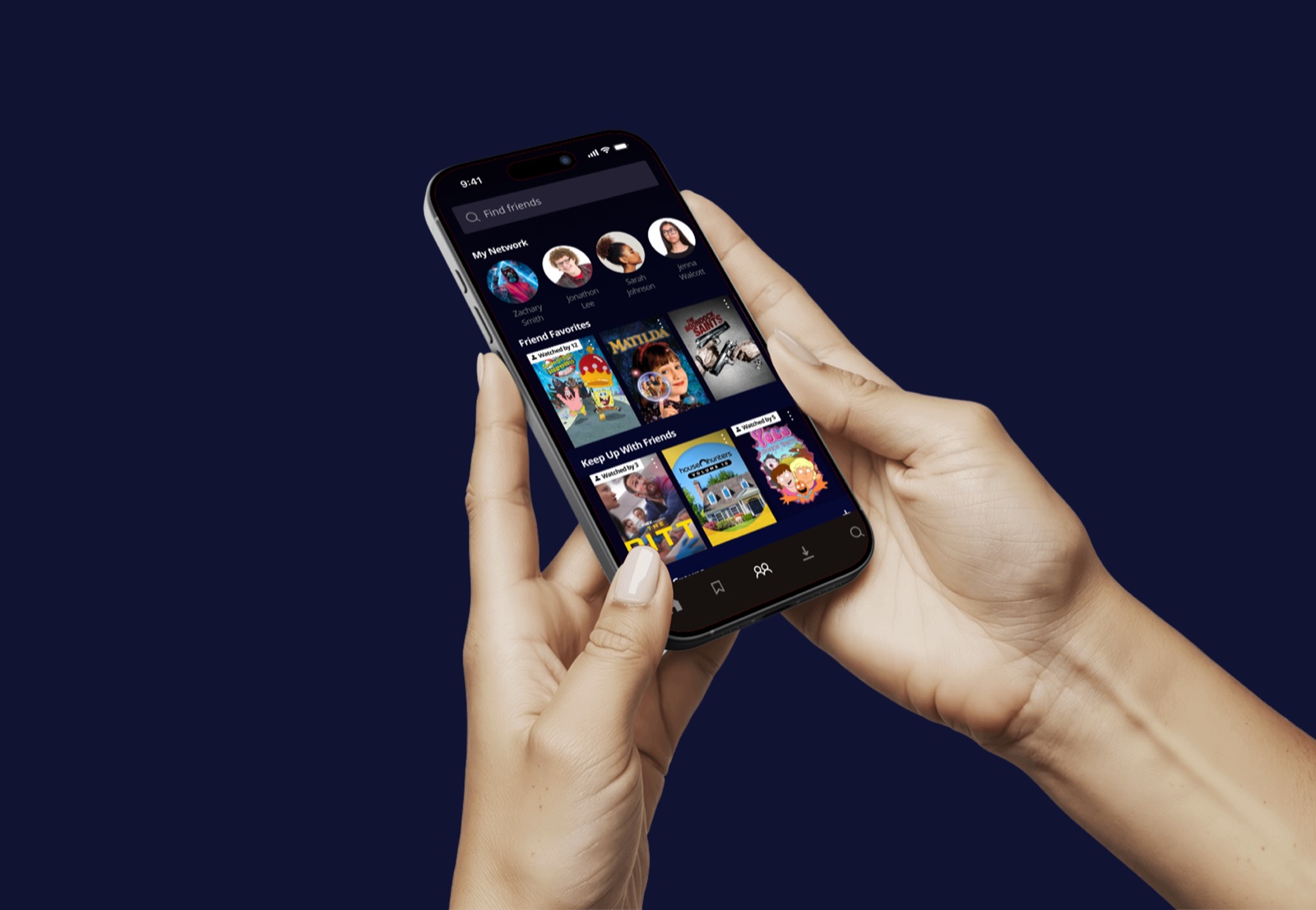 Find friends — network, friend favorites, keep up with friends
